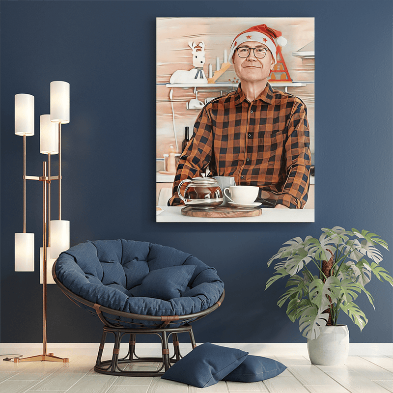 Opa zu Weihnachten - Druck auf Leinwand, personalisiertes Geschenk für Opa - Adamell.de