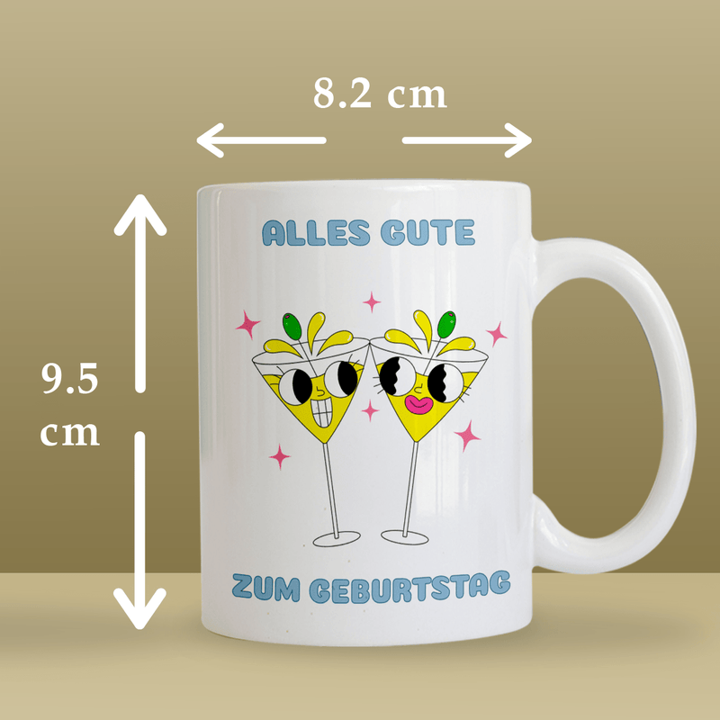 Party 25. - 1x bedruckte Tasse, personalisiertes Geschenk für Frau - Adamell.de