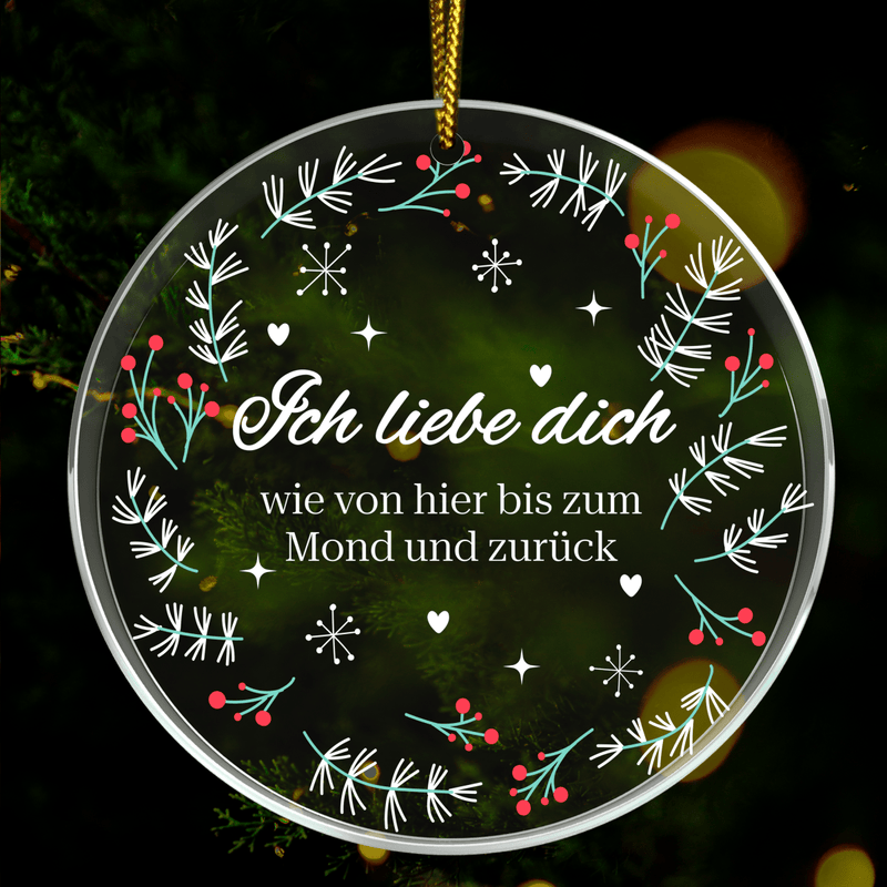 Pflanzenmotiv - Christbaumkugel, personalisiertes Geschenk für Frau - Adamell.de