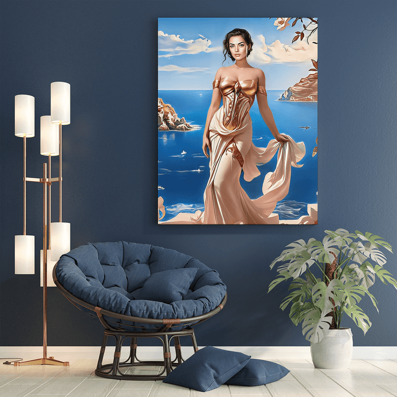 Porträt der Aphrodite - Druck auf Leinwand, personalisiertes Geschenk für Frau - Adamell.de