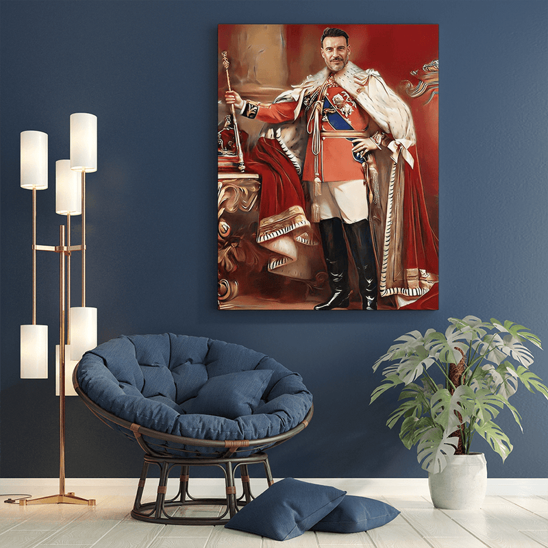 Porträt des Herrschers - Druck auf Leinwand, personalisiertes Geschenk für Mann - Adamell.de