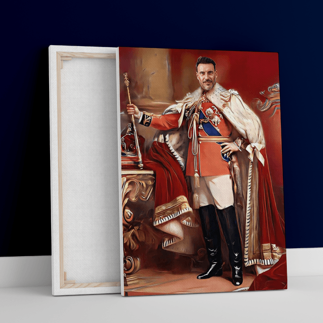 Porträt des Herrschers - Druck auf Leinwand, personalisiertes Geschenk für Mann - Adamell.de