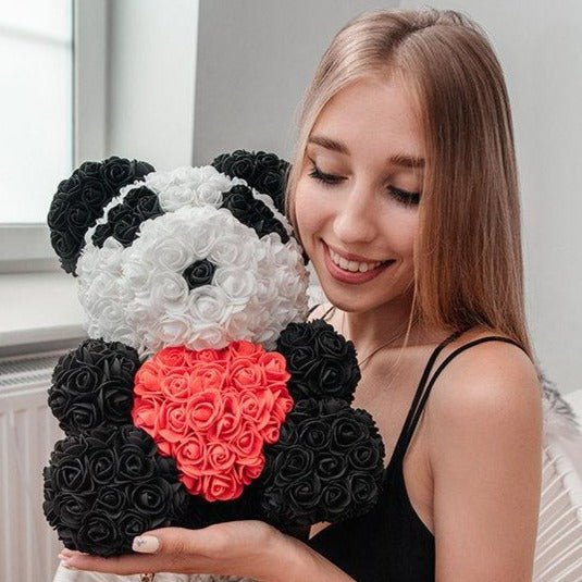 Onwomania Panda Bär Schlüsselanhänger – Metall, Mit Kleinem Kind, Als Glücksbringer Geschenk