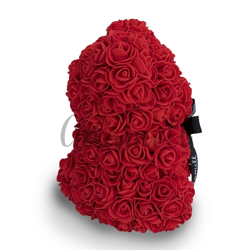 Rosenbär Roter mit Schleife 25cm, Geschenk für frauen, freundin, mama, valentinstag, geburstag, weihnachtsgeschenke, muttertagsgeschen, Weltfrauentag - Adamell.de
