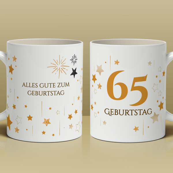 Seit 65 Jahren - 1x bedruckte Tasse, personalisiertes Geschenk für Frau - Adamell.de