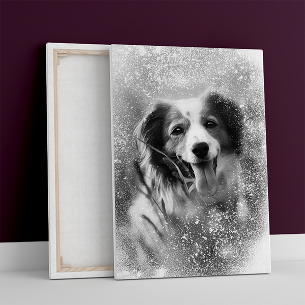 Skizze eines Haustieres - Bild auf Leinwand, personalisiertes Geschenk - Adamell.de