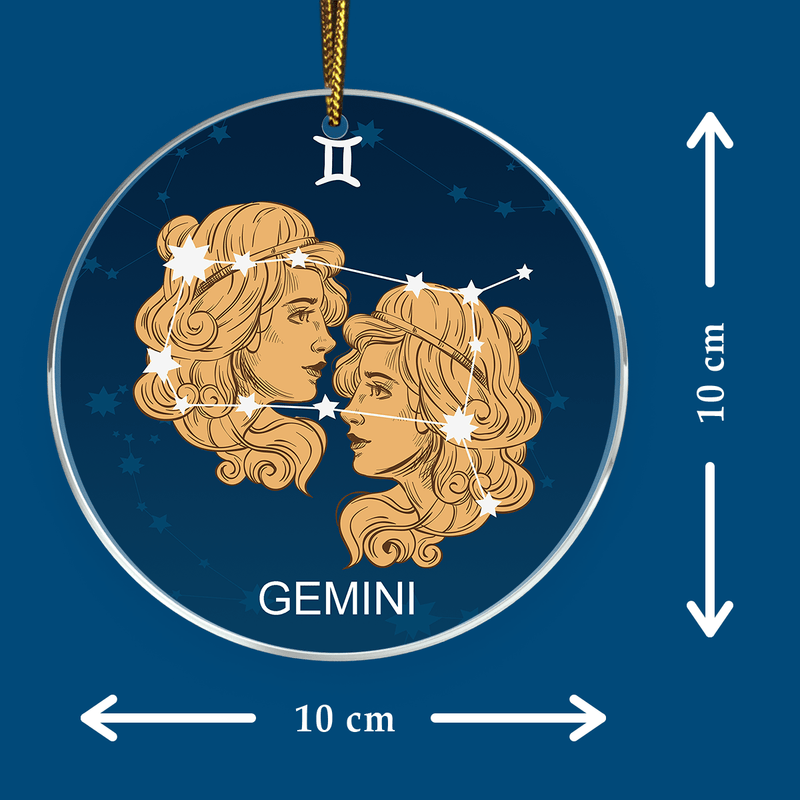 Sternzeichen-Zwillinge - Christbaumkugel, personalisiertes Geschenk für Opa - Adamell.de