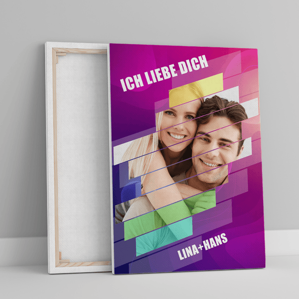 Strip-Foto - Druck auf Leinwand, personalisiertes Geschenk für Paar - Adamell.de