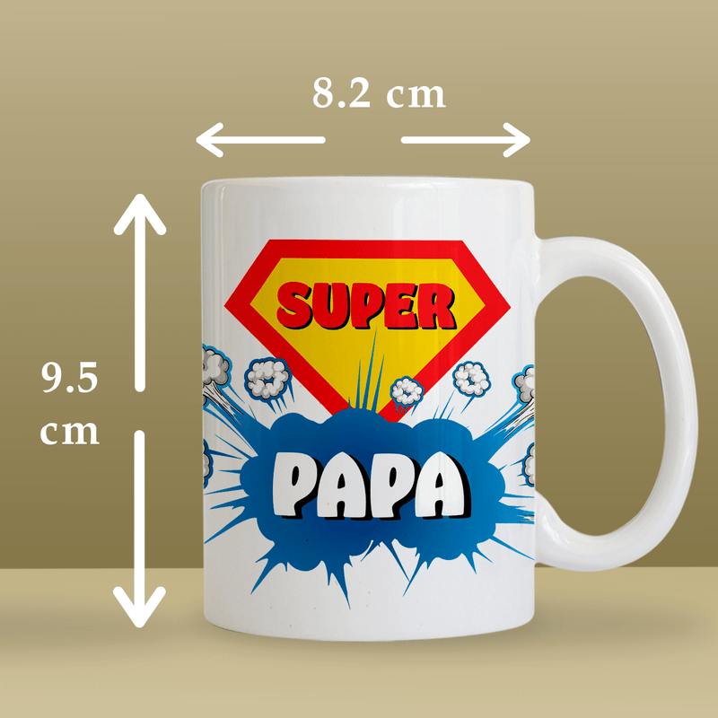 Superheld Papa - 1x bedruckte Tasse, personalisiertes Geschenk für Papa - Adamell.de