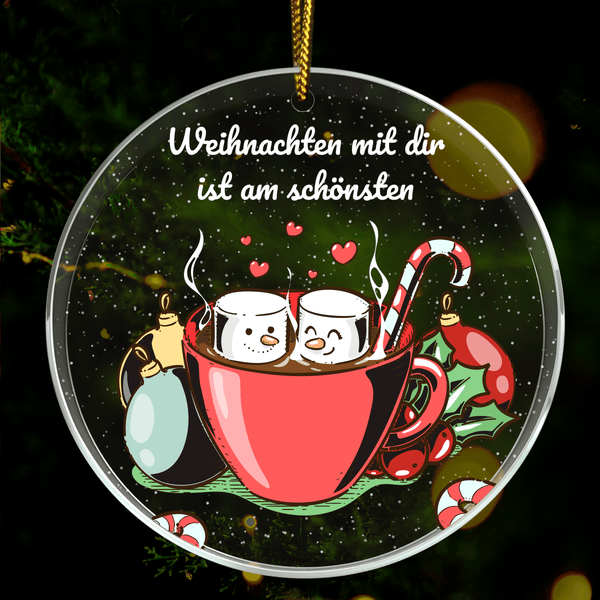 Süße Weihnachten - Christbaumkugel, personalisiertes Geschenk für Frau - Adamell.de