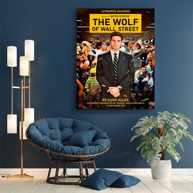 The Wolf of Wall Street - Druck auf Leinwand, personalisiertes Geschenk für Mann - Adamell.de