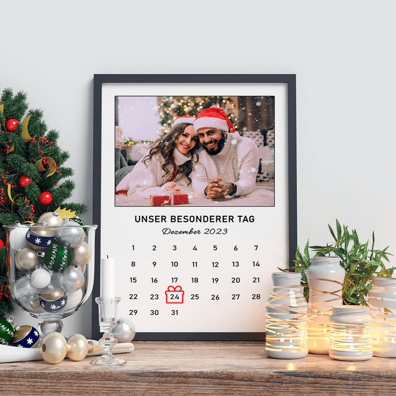 Unser Kalender - Druck auf Glas, ein personalisiertes Geschenk