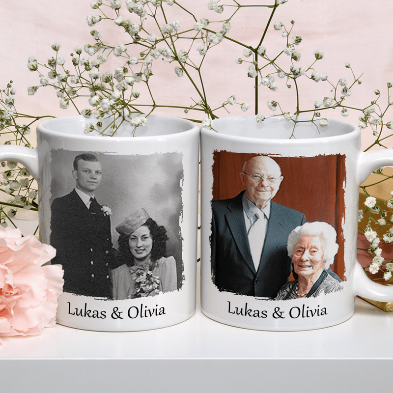 Viele gemeinsame Jahre - Bedruckte Tasse, personalisiertes Geschenk für Paar - Adamell.de