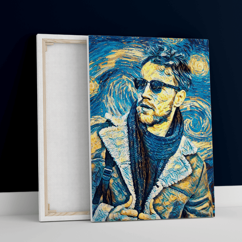 Vincents Stil - Druck auf Leinwand, personalisiertes Geschenk für einen Mann - Adamell.de
