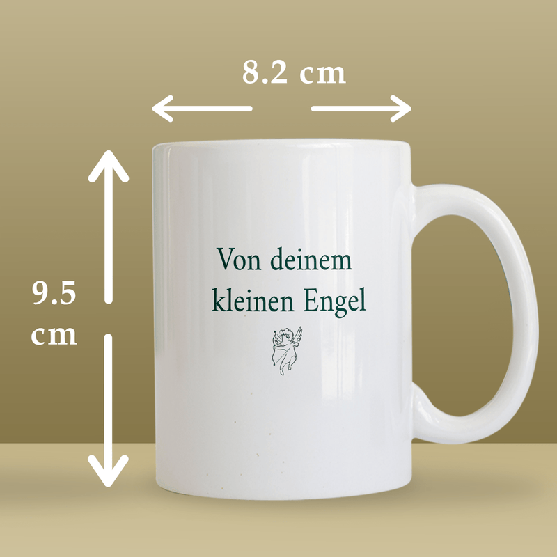 Von deinem Engel - 1x Bedruckte Tasse, personalisiertes Geschenk für Mama - Adamell.de