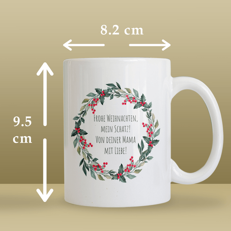 Von Mutti - 1x Bedruckte Tasse, personalisiertes Geschenk für Kind - Adamell.de