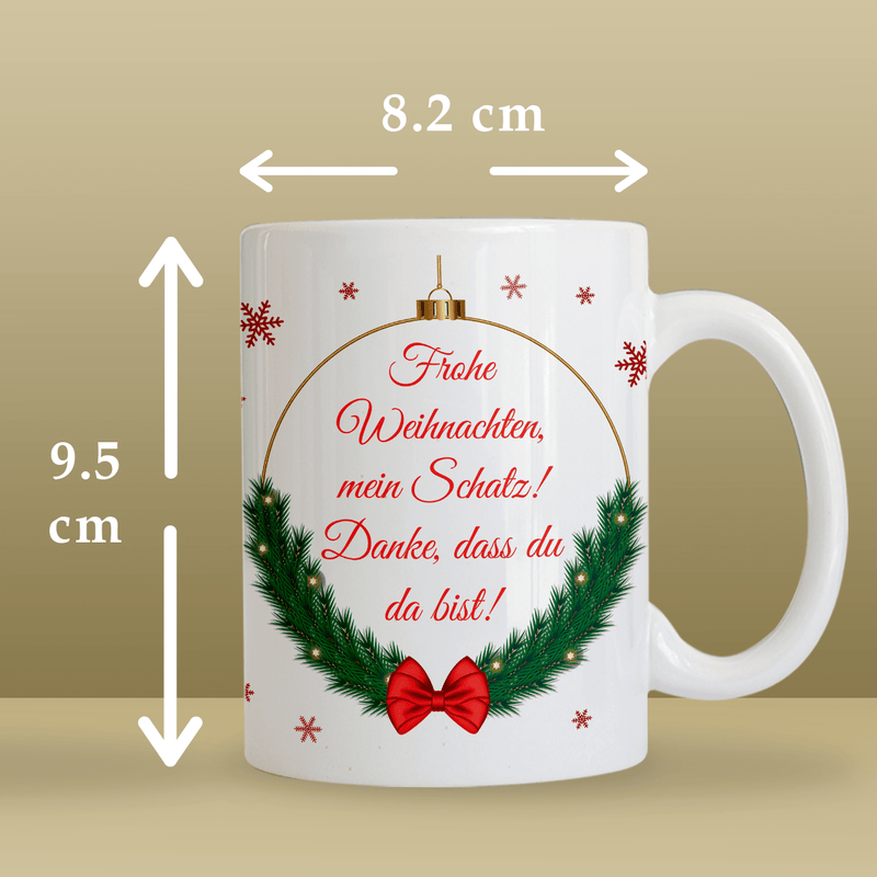 Winter-Grafiken + Wünsche - bedruckte Tasse, personalisiertes Geschenk