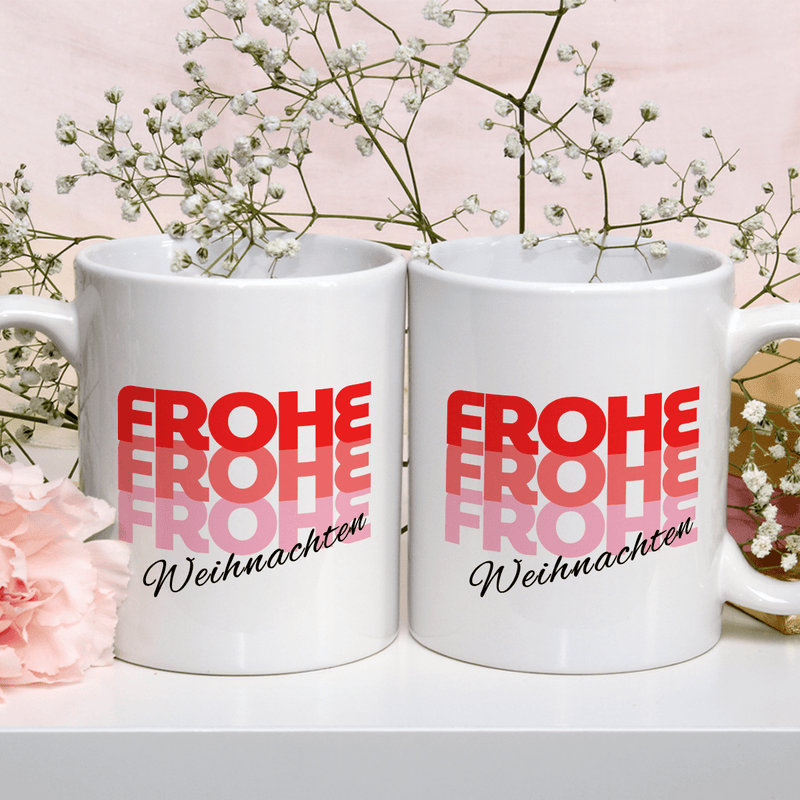 Weihnachtsmotiv + Name - Bedruckte Tasse, Geschenk für Frau - Adamell.de