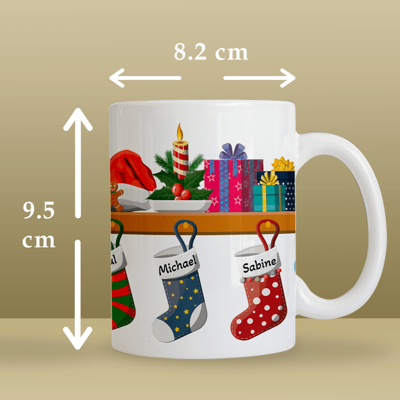 Weihnachtszeit - 1x Bedruckte Tasse, personalisiertes Geschenk - Adamell.de