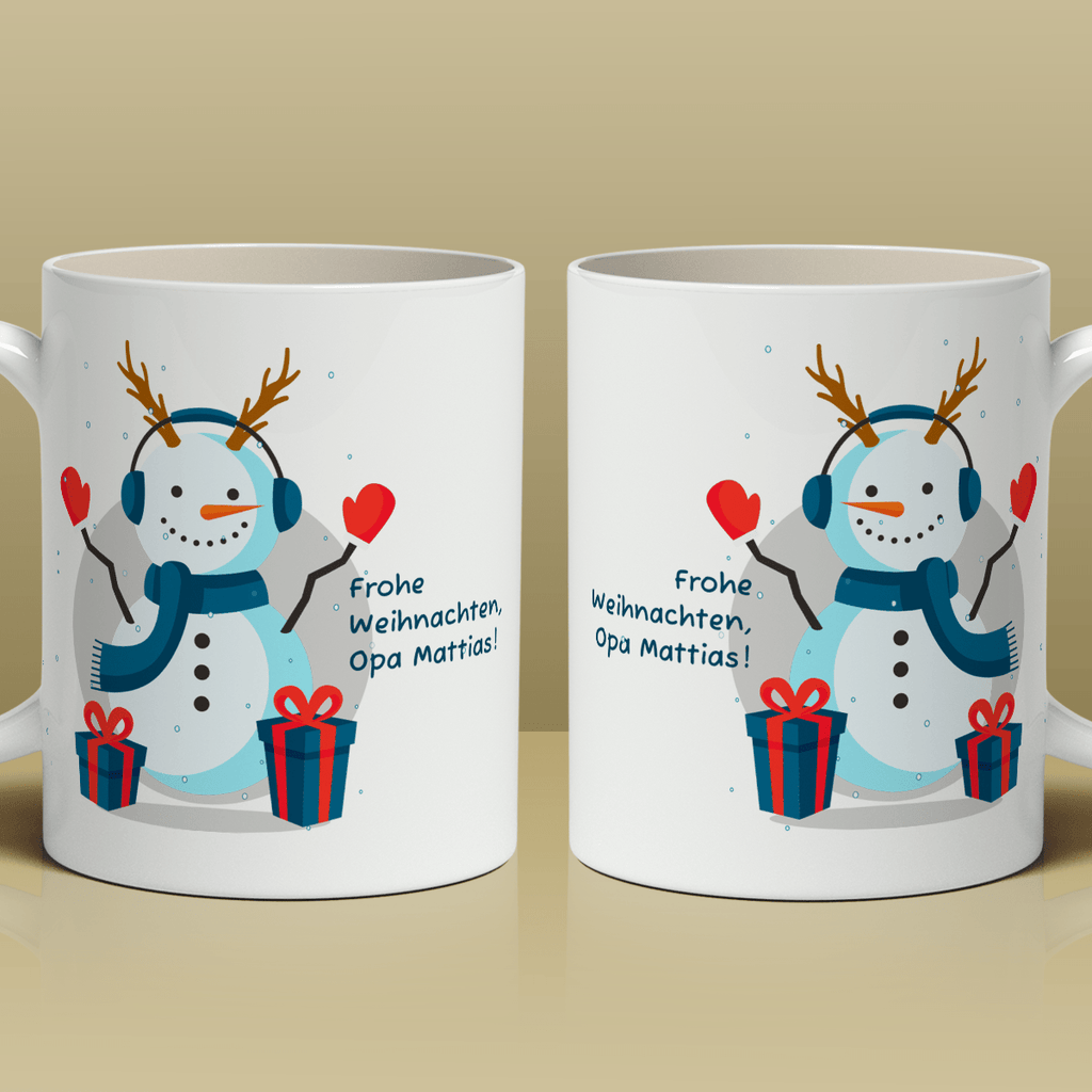 Winter-Grafiken + Wünsche - bedruckte Tasse, personalisiertes Geschenk