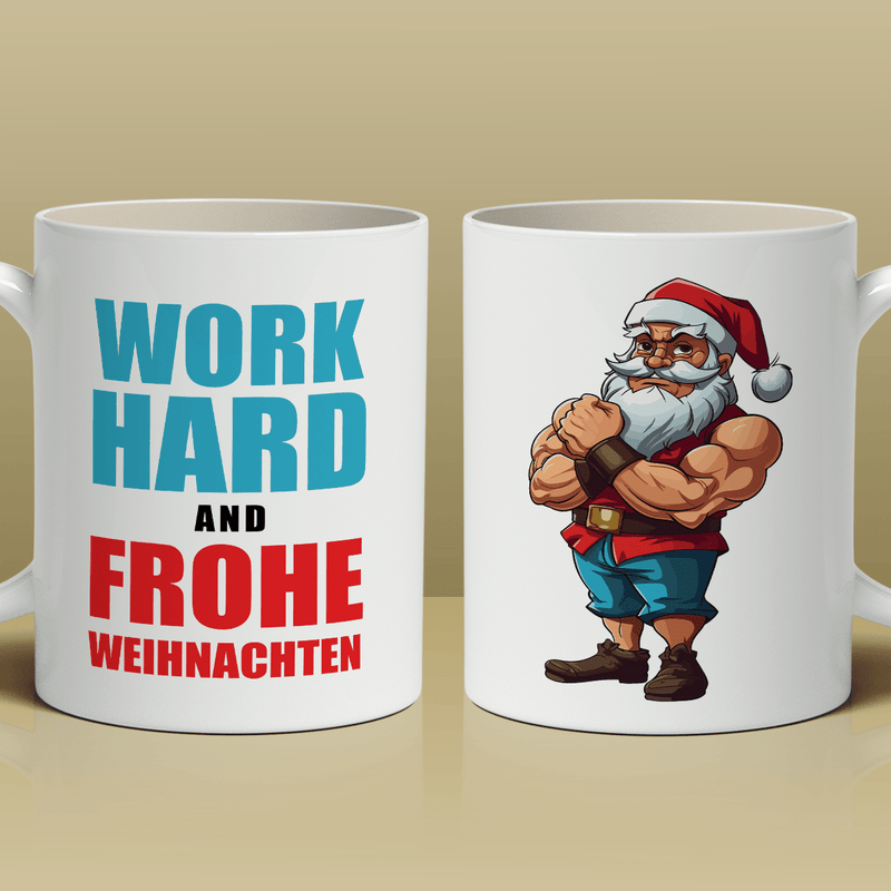 Work hard - 1x bedruckte Tasse, personalisiertes Geschenk für Ehemann - Adamell.de