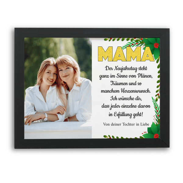 Zum neuen Jahr für Mütter - Druck auf Leinwand, personalisiertes Geschenk für Mütter - Adamell.de